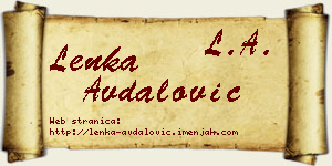 Lenka Avdalović vizit kartica